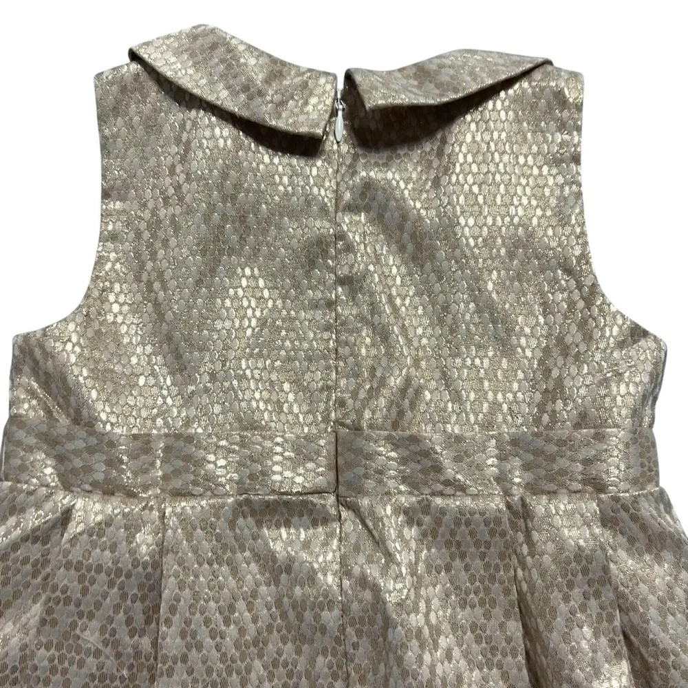 Gymboree 5T Champagne Gold Metallic Special Occasion Dress